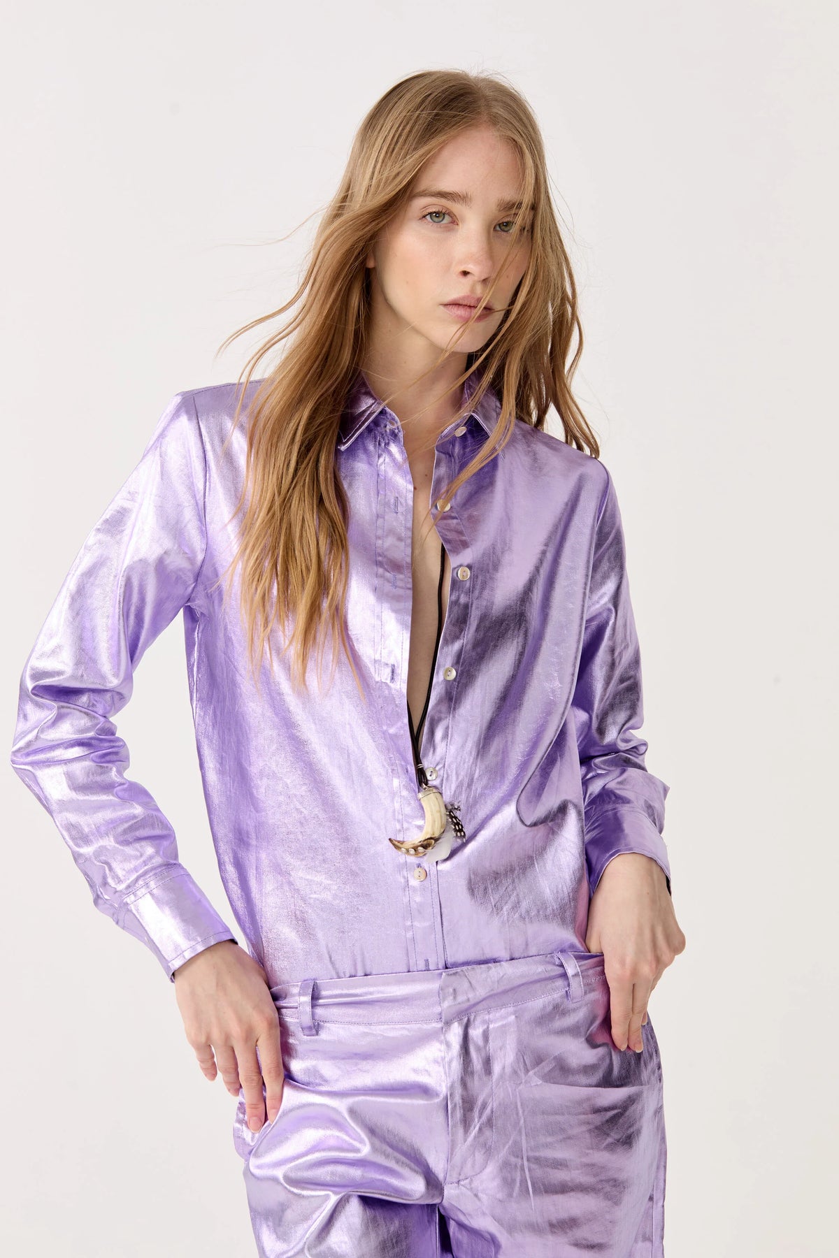 San Marino Metallic Linen Shirt
