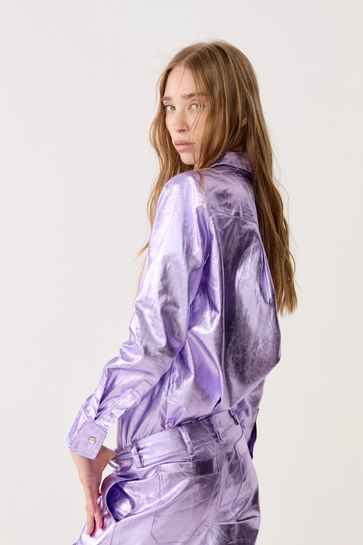 San Marino Metallic Linen Shirt