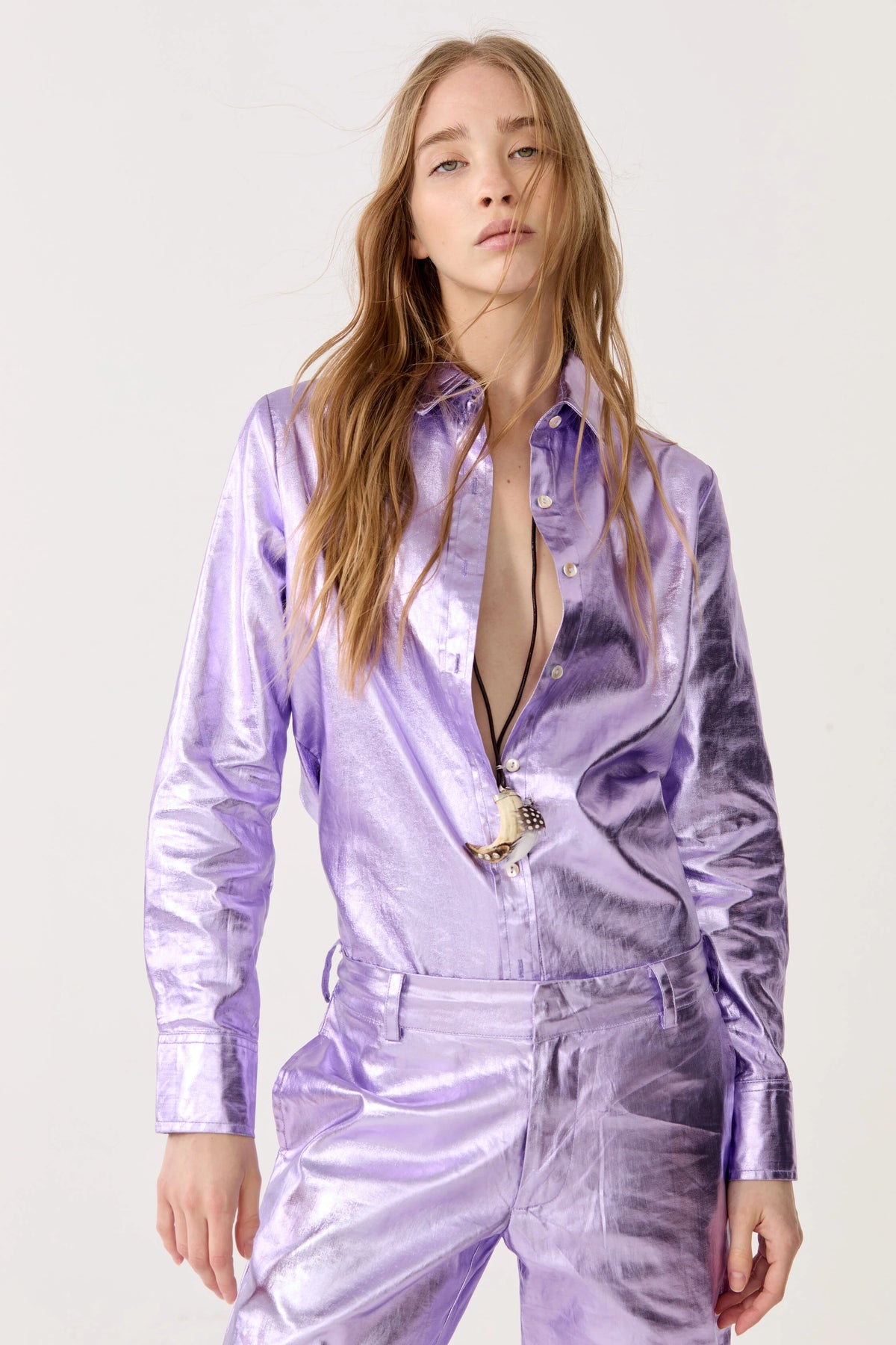 San Marino Metallic Linen Shirt