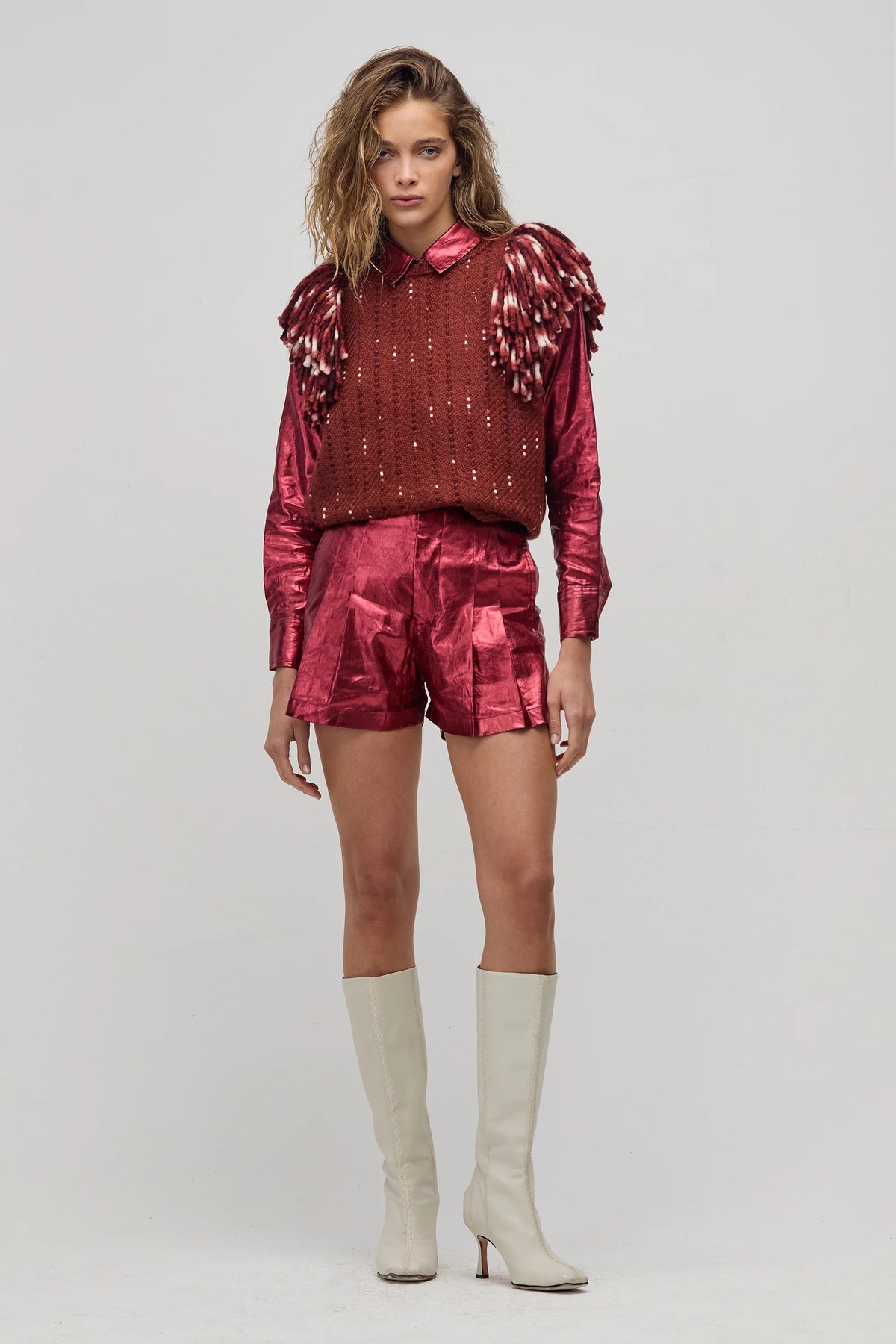 San Marino Metallic Linen Shirt