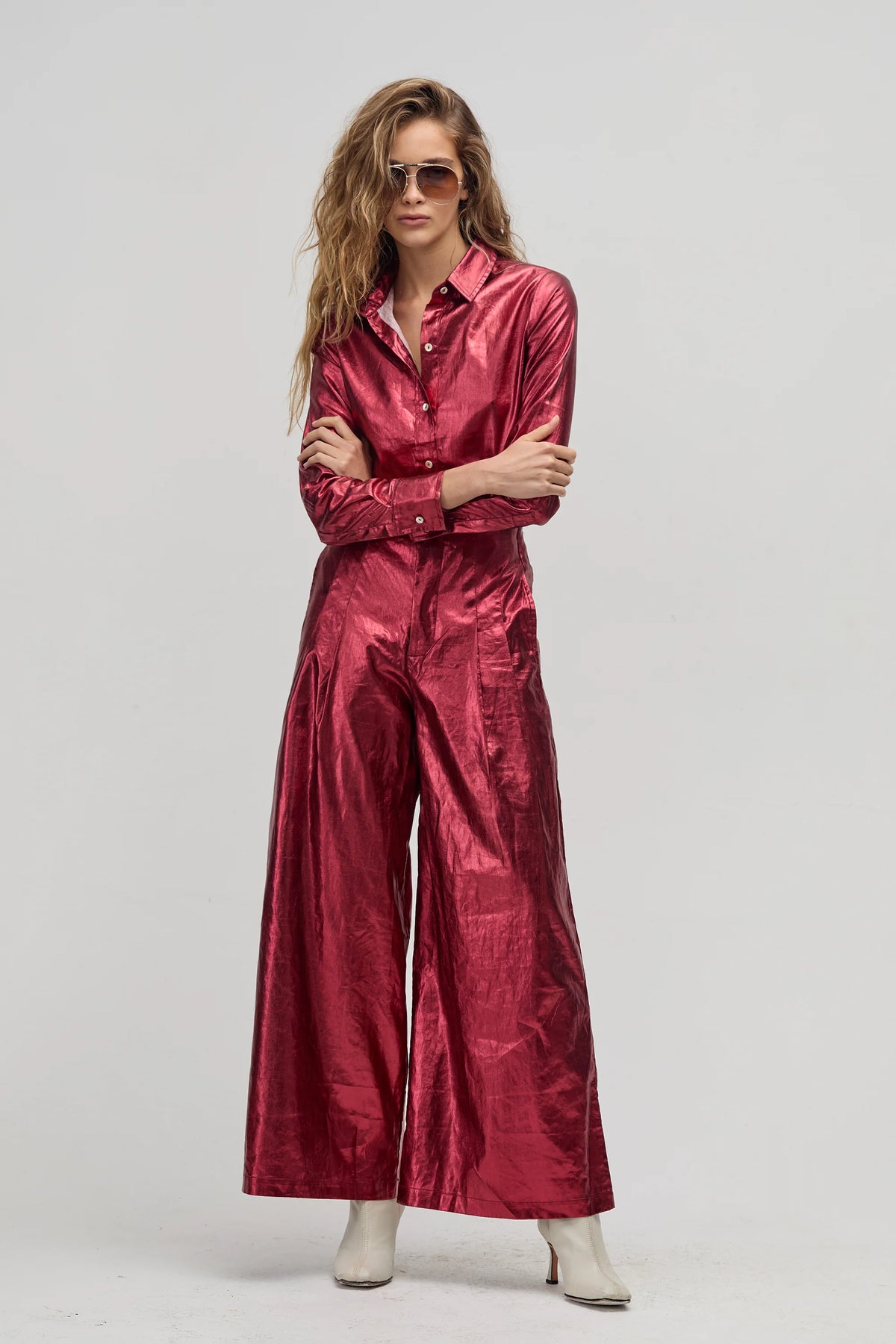 San Marino Metallic Linen Shirt
