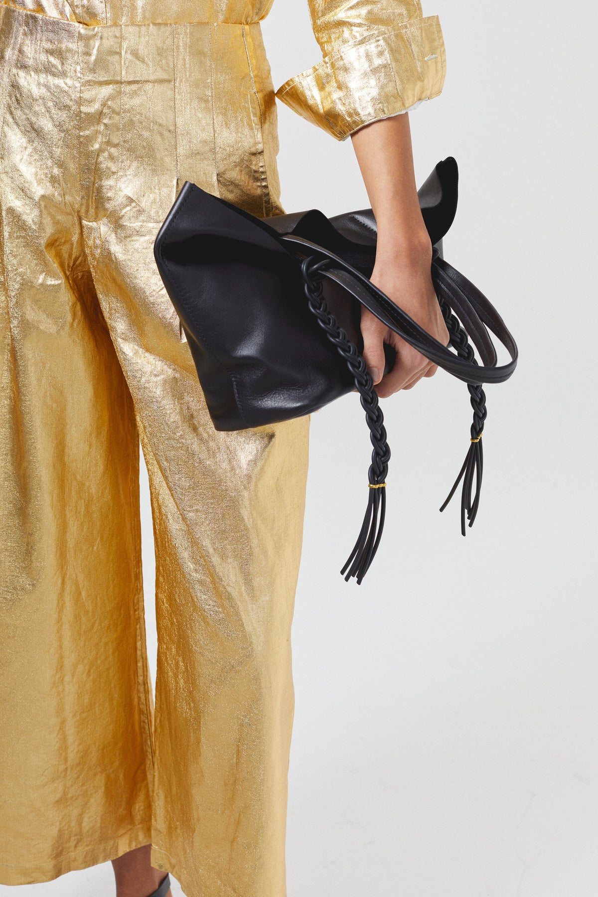 Culotte Metallic Linen Pants