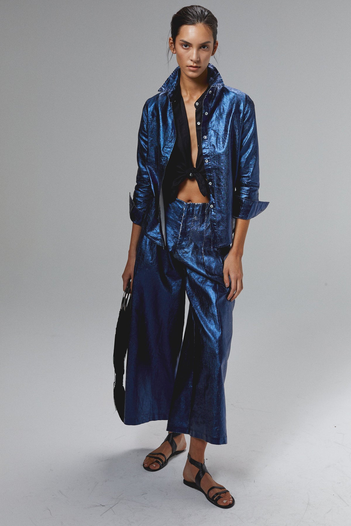 San Marino Metallic Linen Shirt