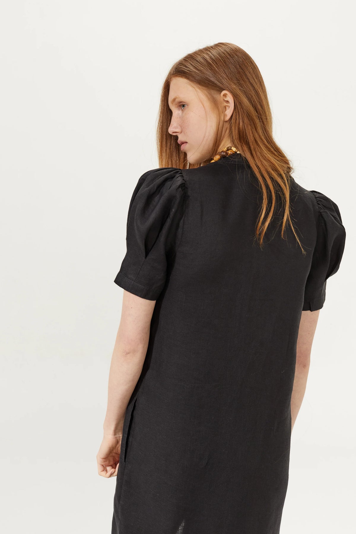 Athina Midi Linen Dress