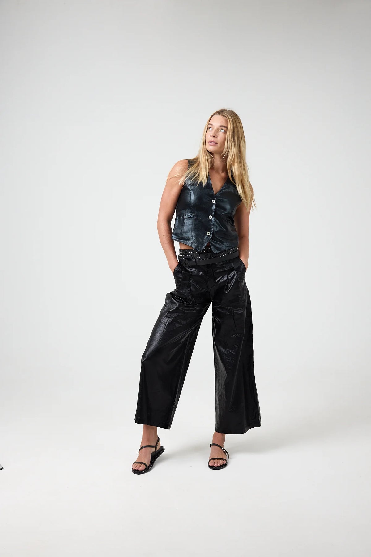Jack Metallic Linen Vest