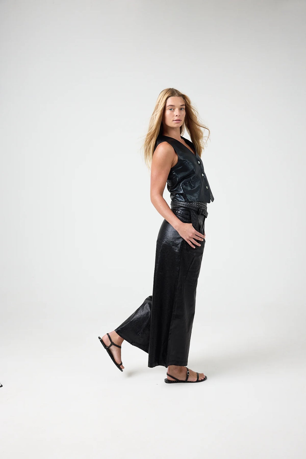 Jack Metallic Linen Vest