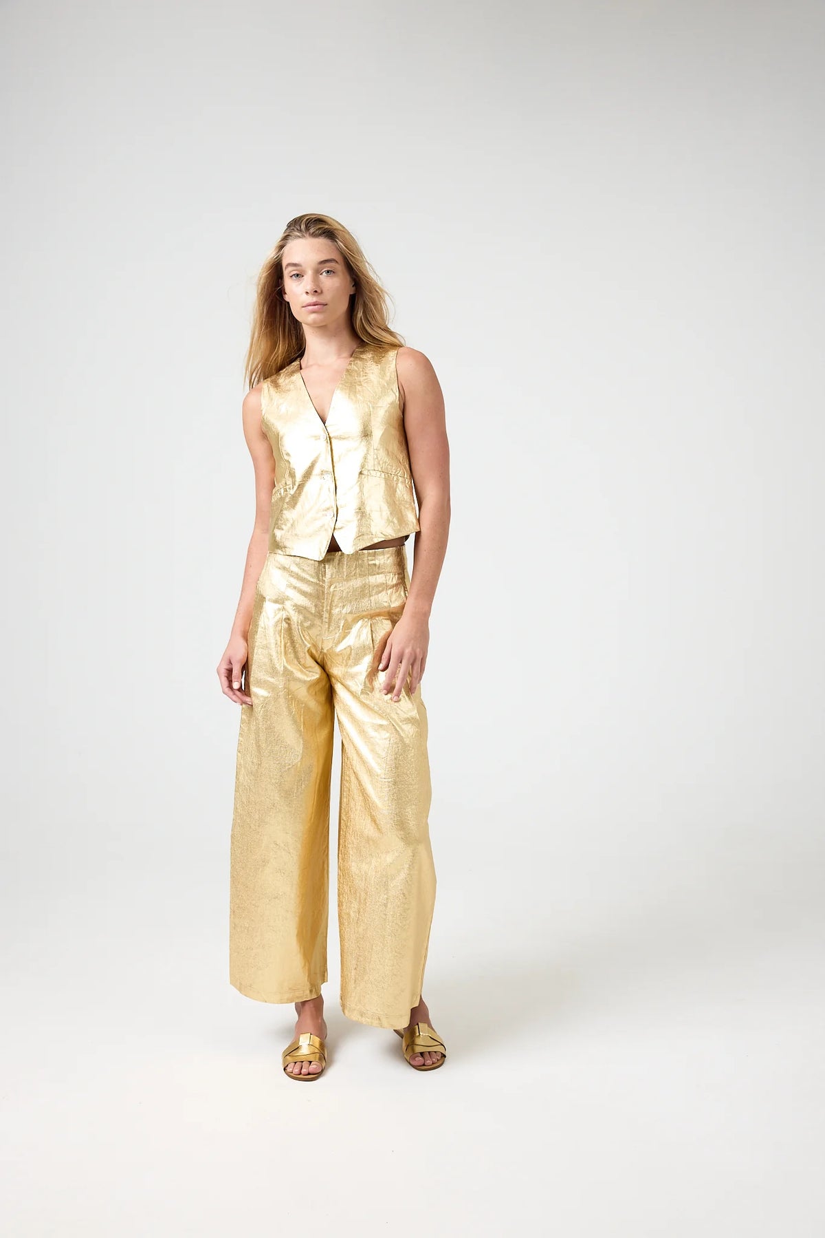 Jack Metallic Linen Vest