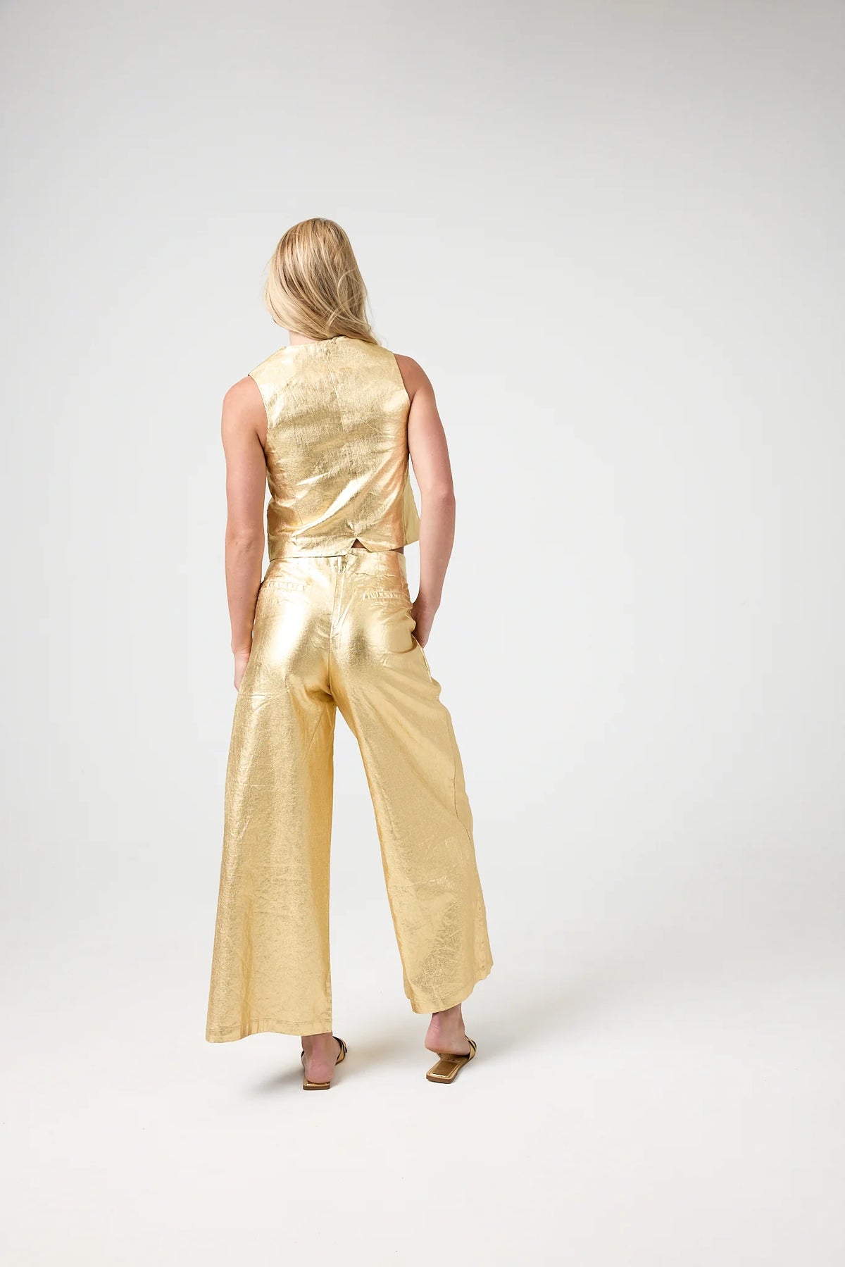 Jack Metallic Linen Vest