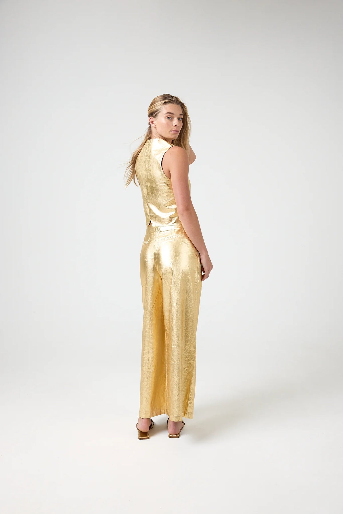 Jack Metallic Linen Vest