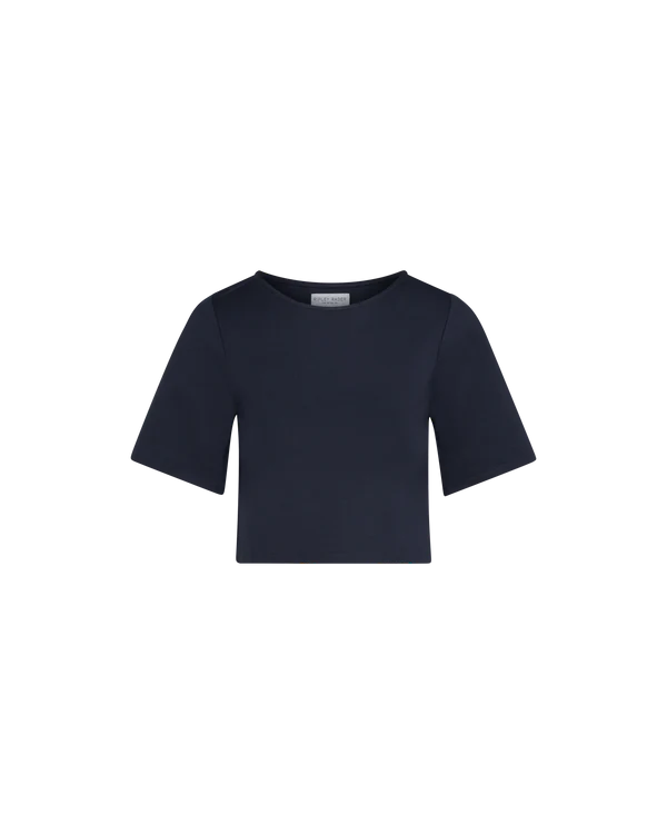 Ponte Knit Short Sleeve Top
