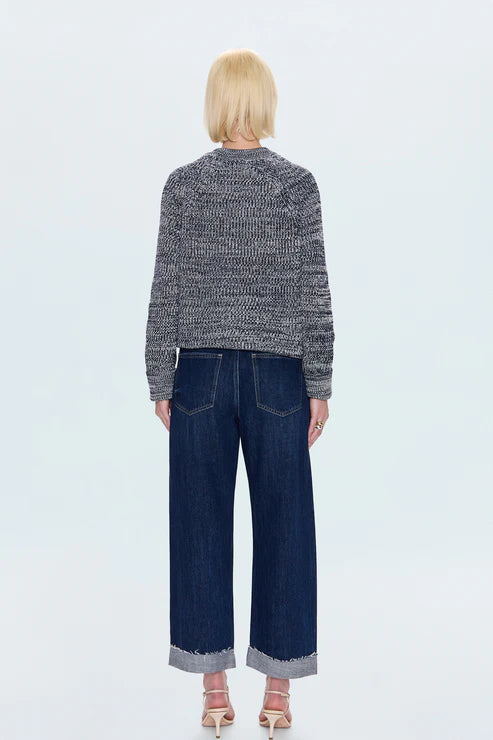 Kacey Mid Rise Cuffed Straight Jean