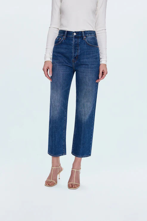 Cassie Crop Super High Rise Straight Jean
