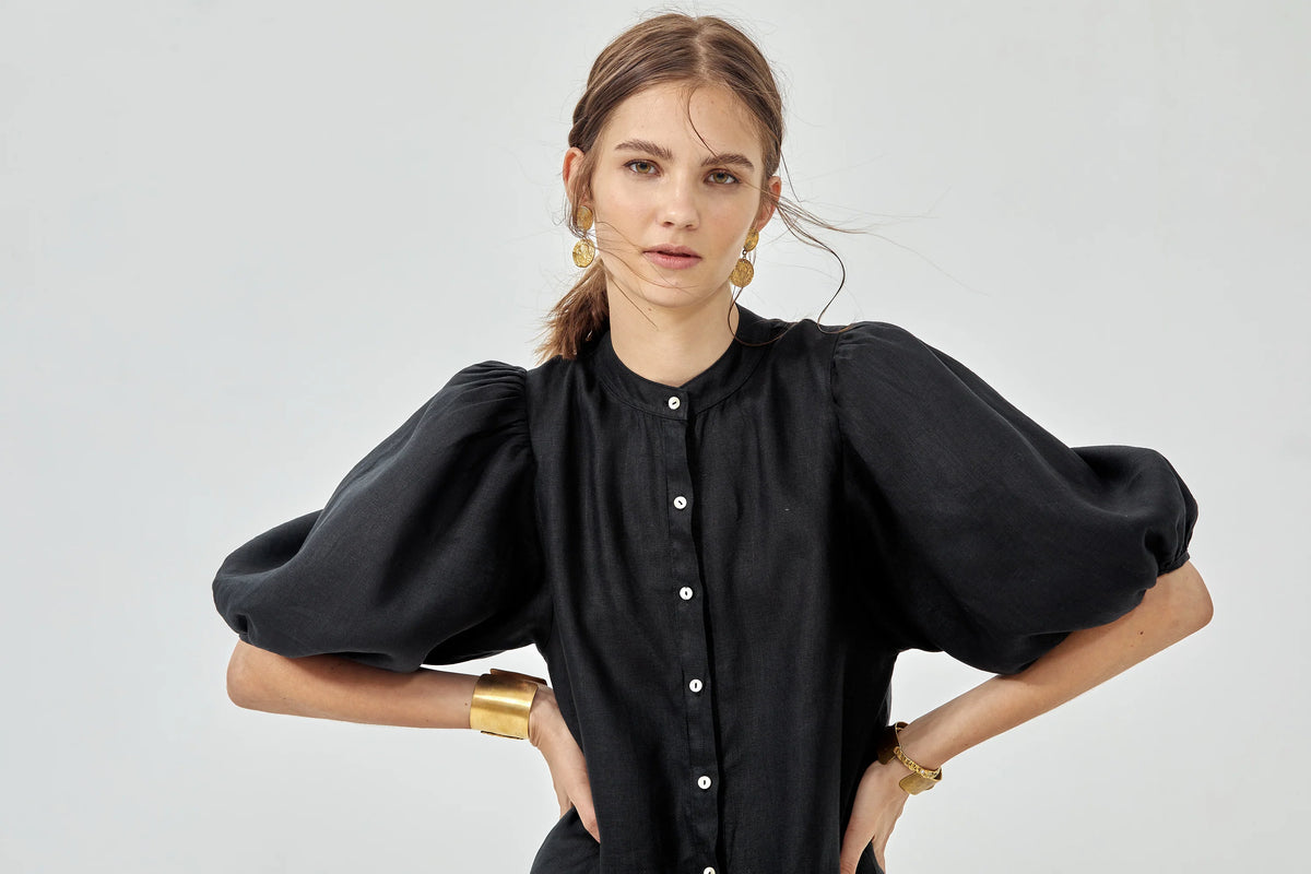 Bubble Linen Dress