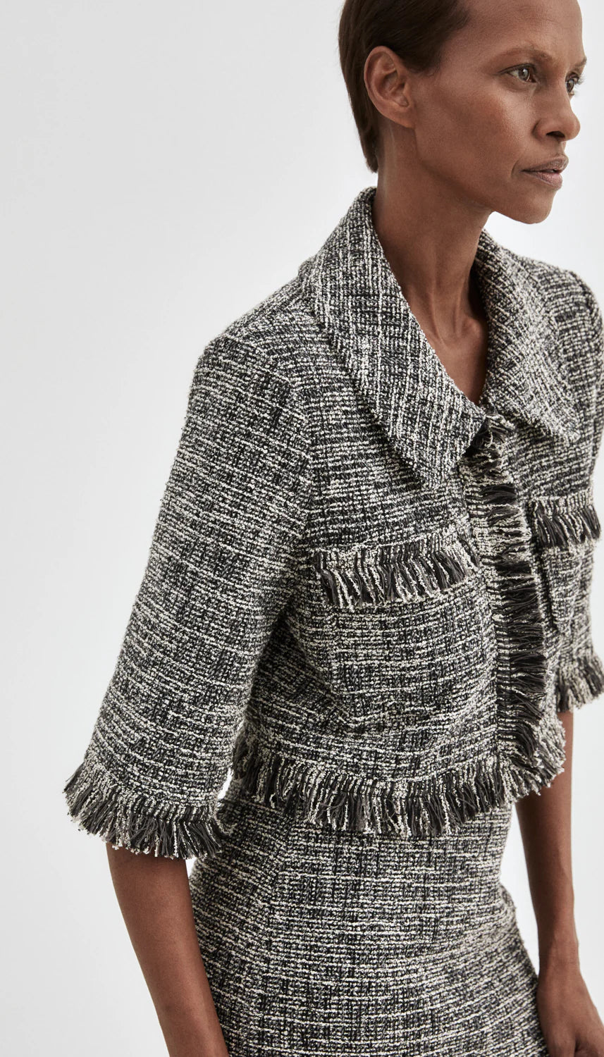 Cropped Sleeve Mini Jacket