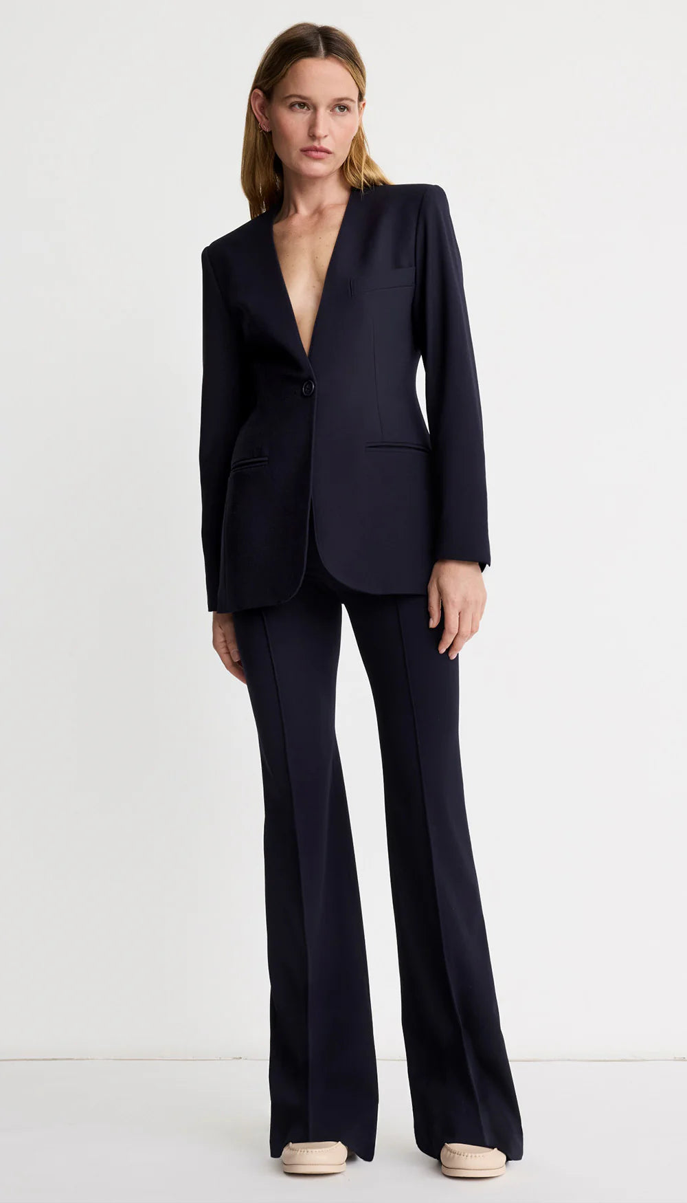 Collarless Blazer