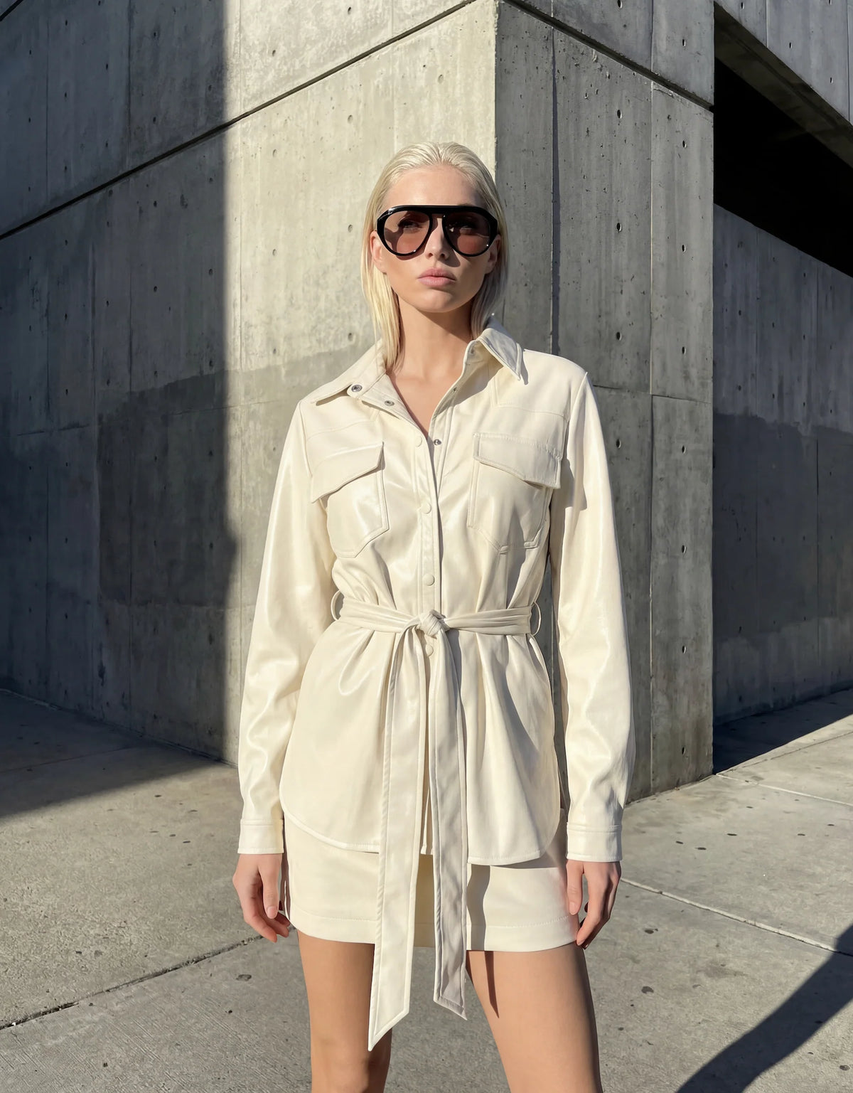 Vegan Leather Shacket