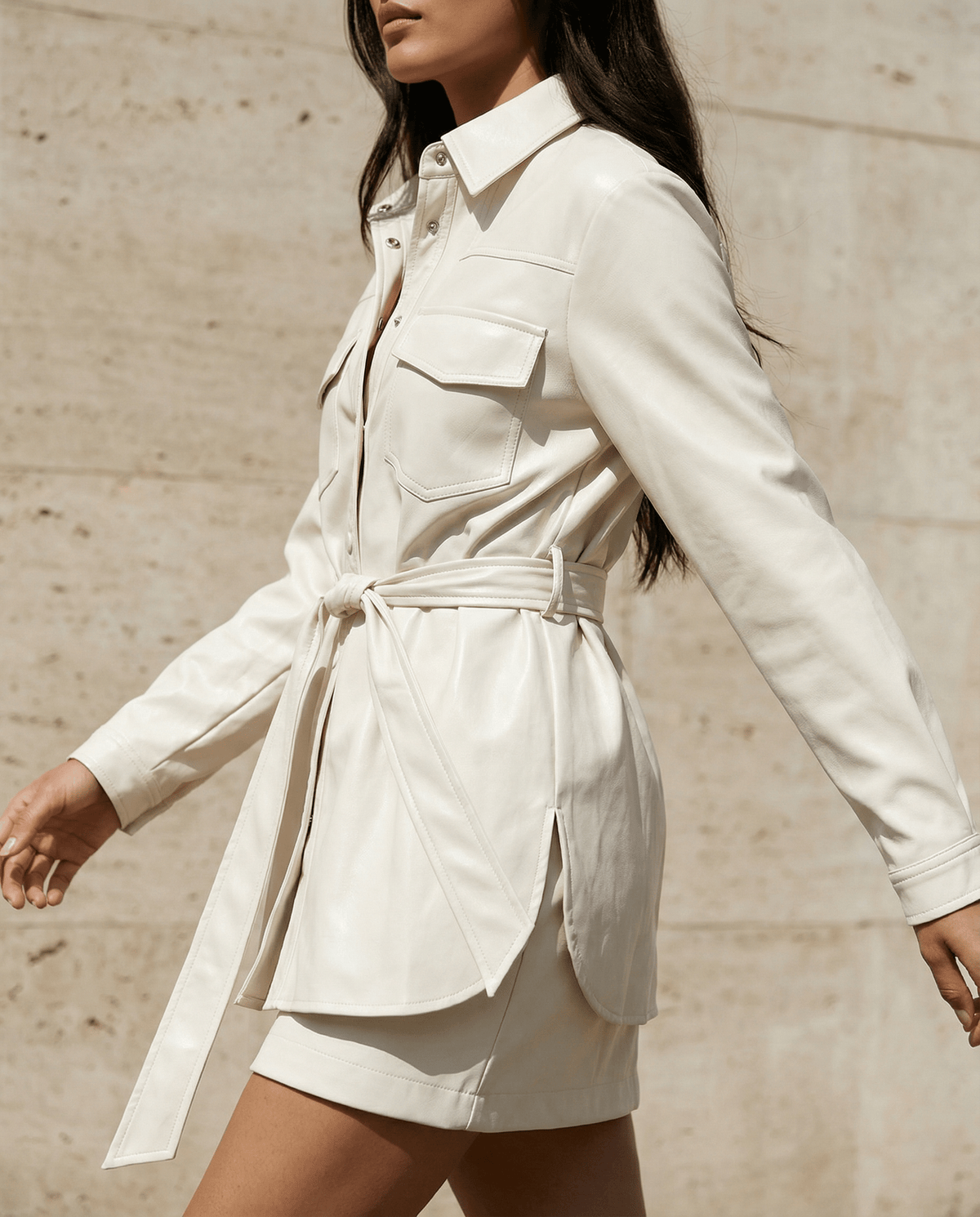 Vegan Leather Shacket