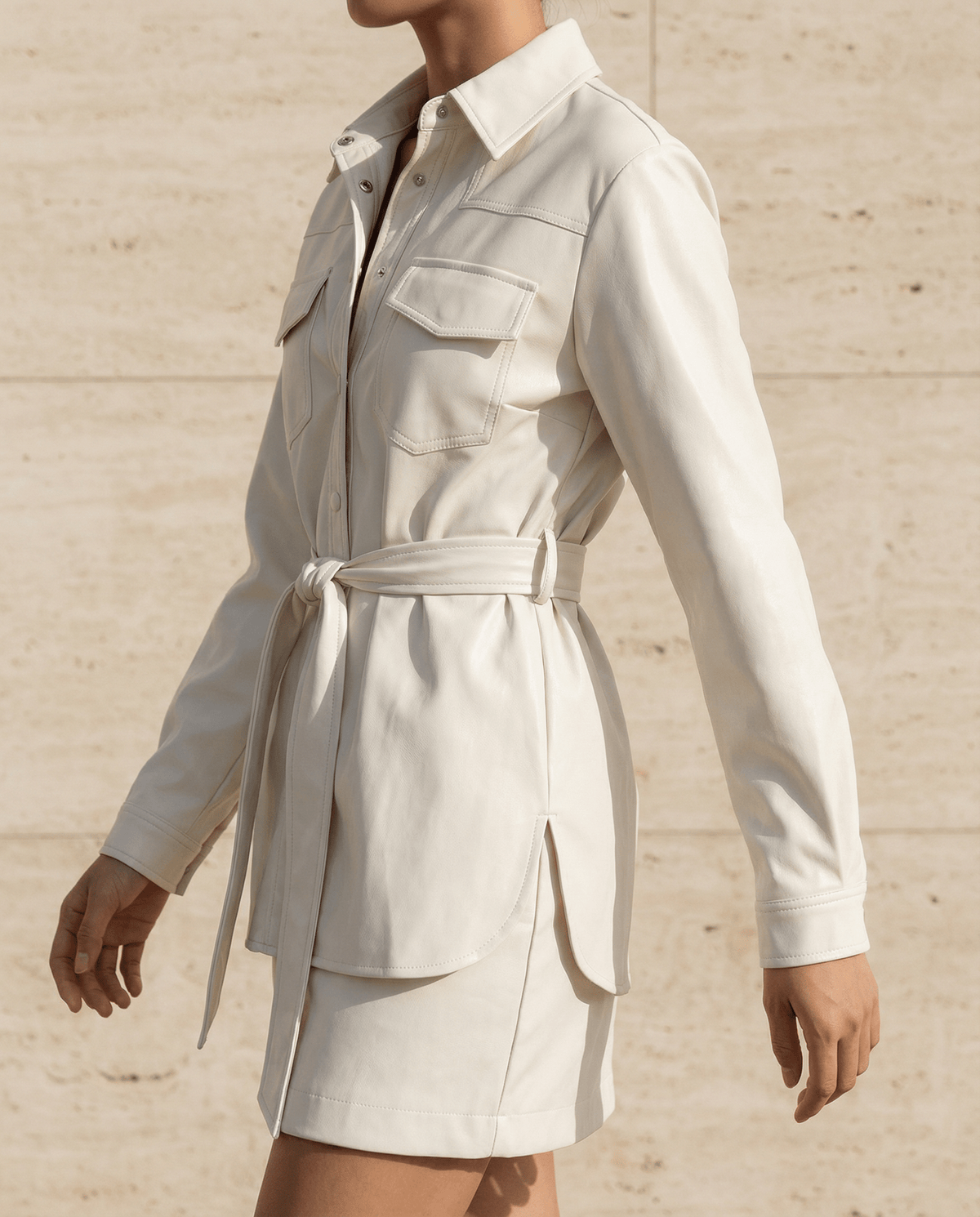 Vegan Leather Shacket