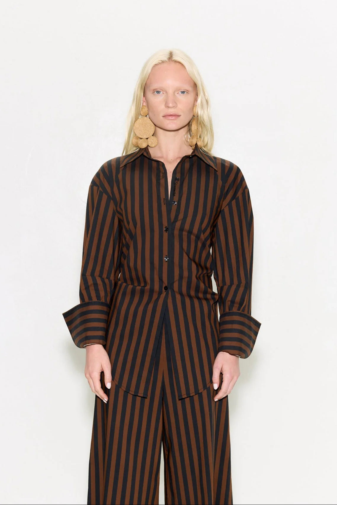 Loch Stripe Poplin Button Up