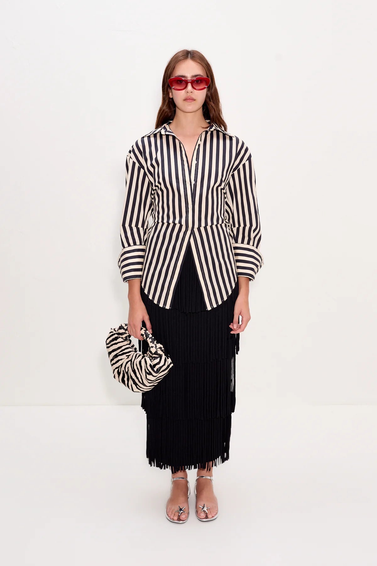 Za Za knit fringe skirt