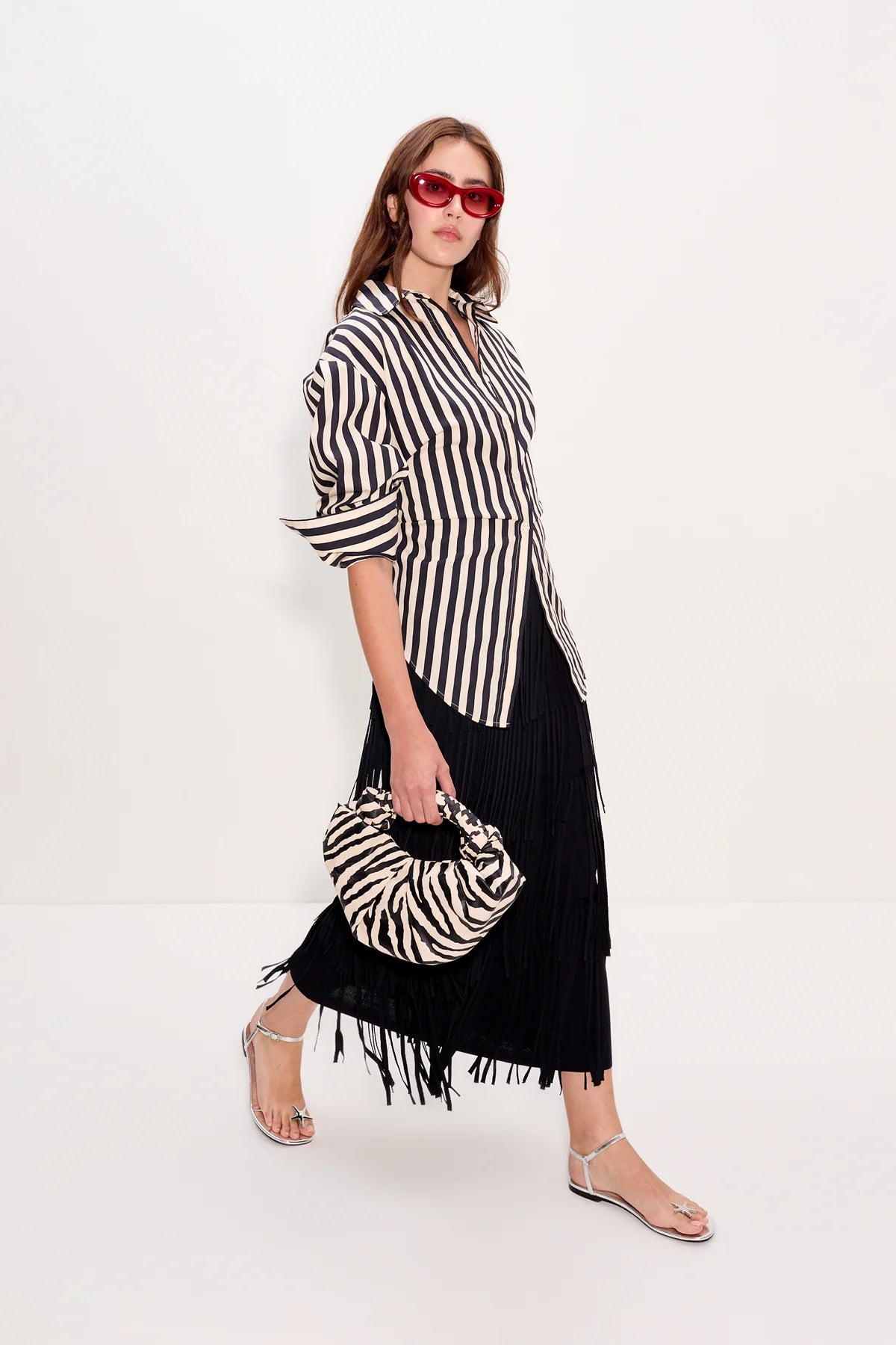 Za Za knit fringe skirt