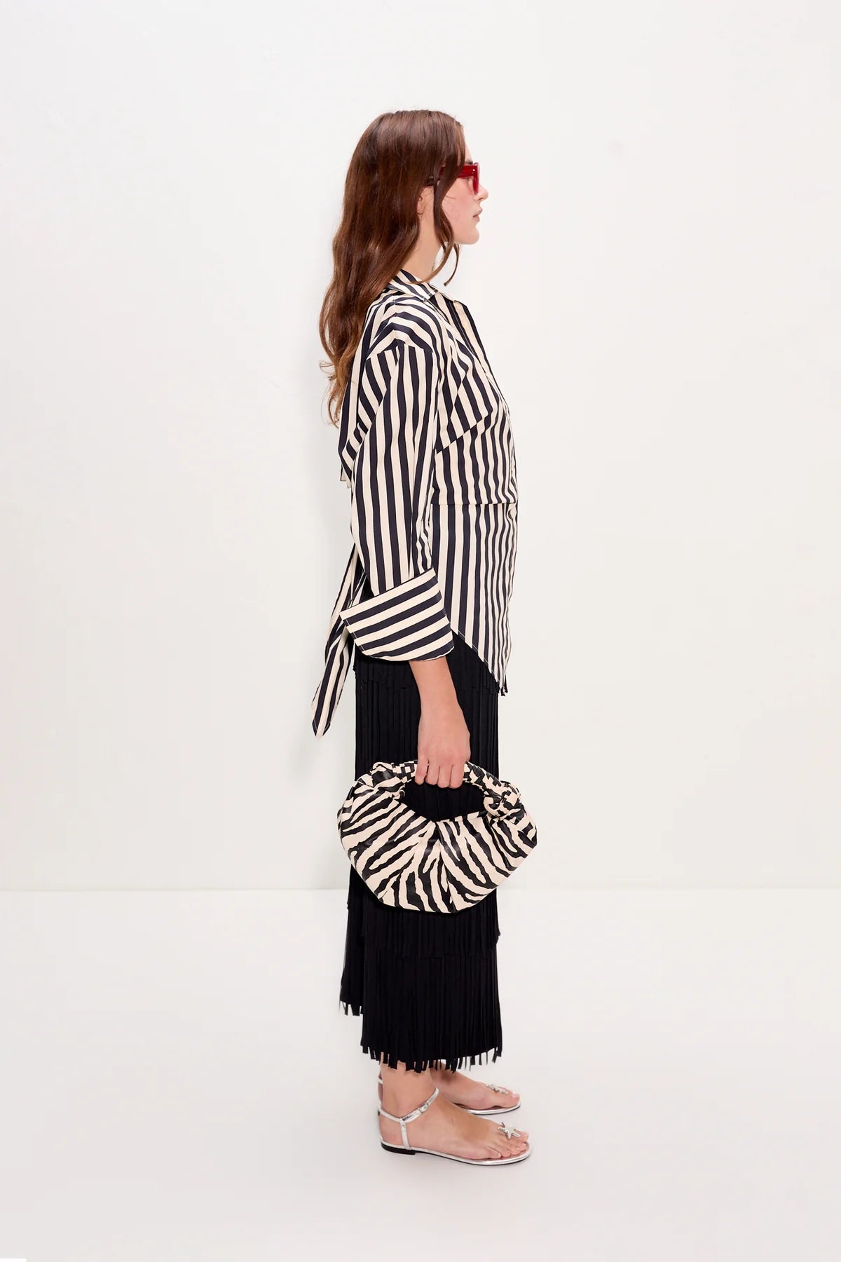 Za Za knit fringe skirt