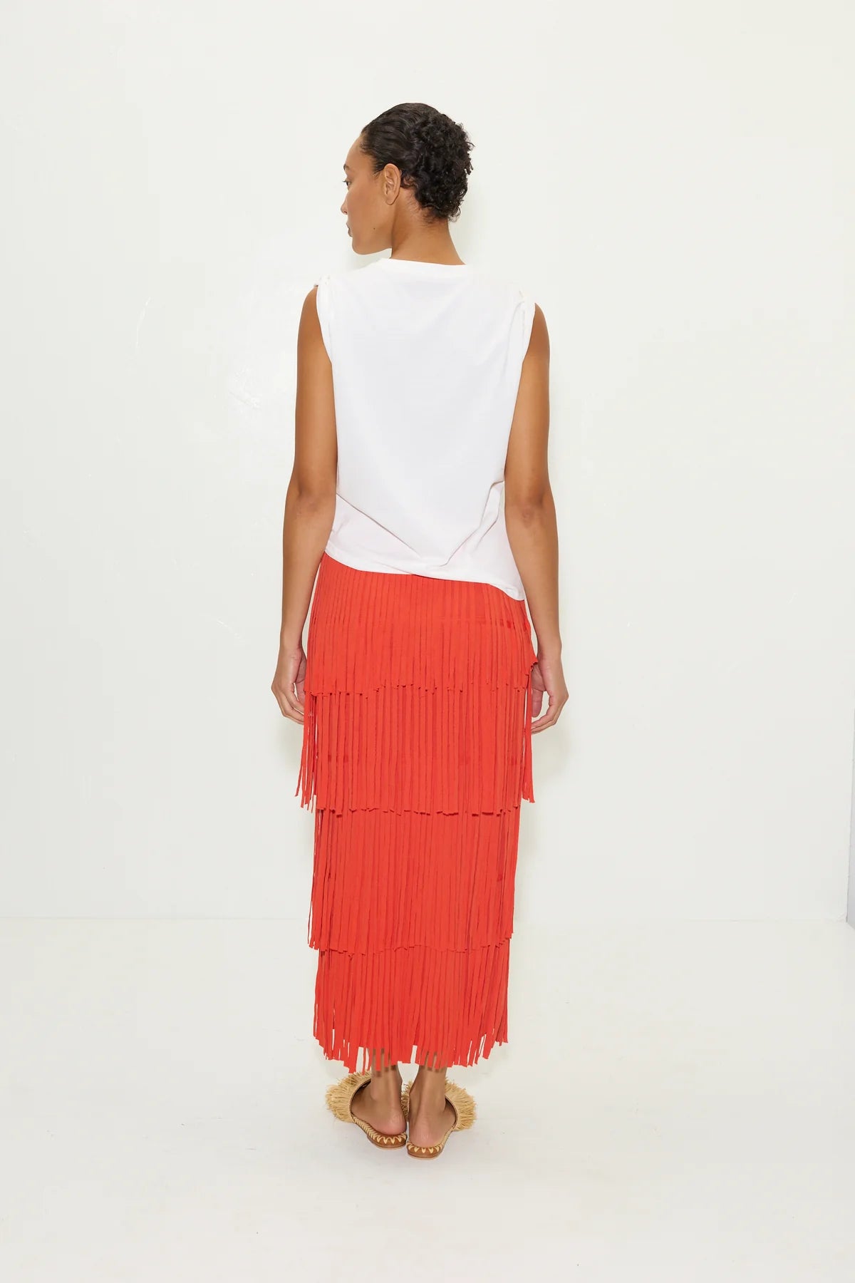 Za Za knit fringe skirt