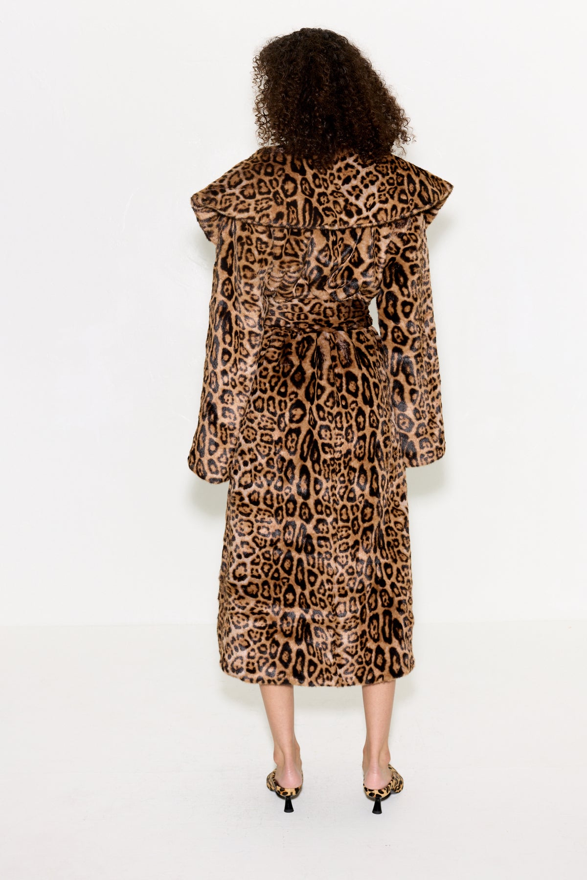 Jones Leopard Wrap Coat
