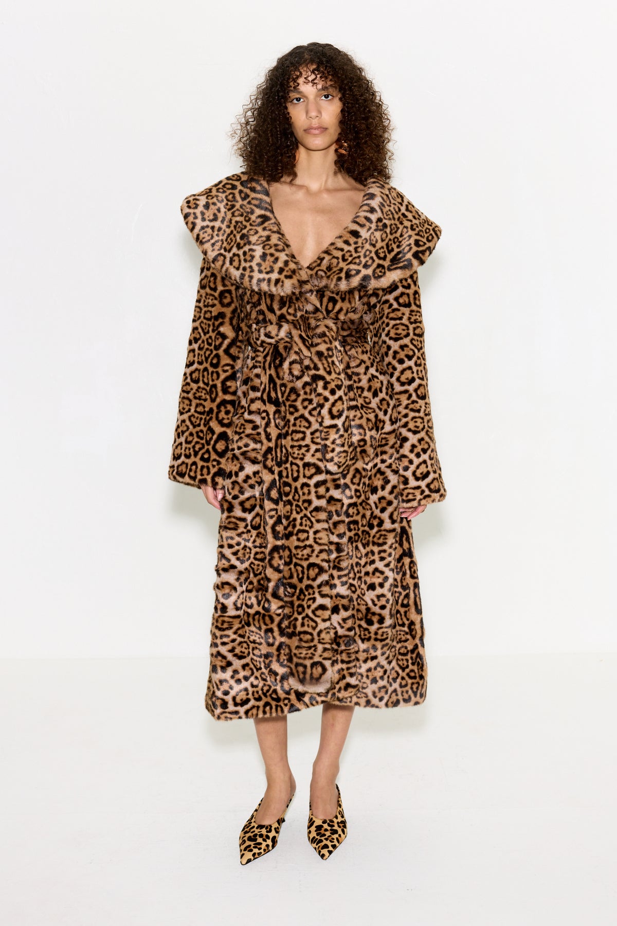 Jones Leopard Wrap Coat