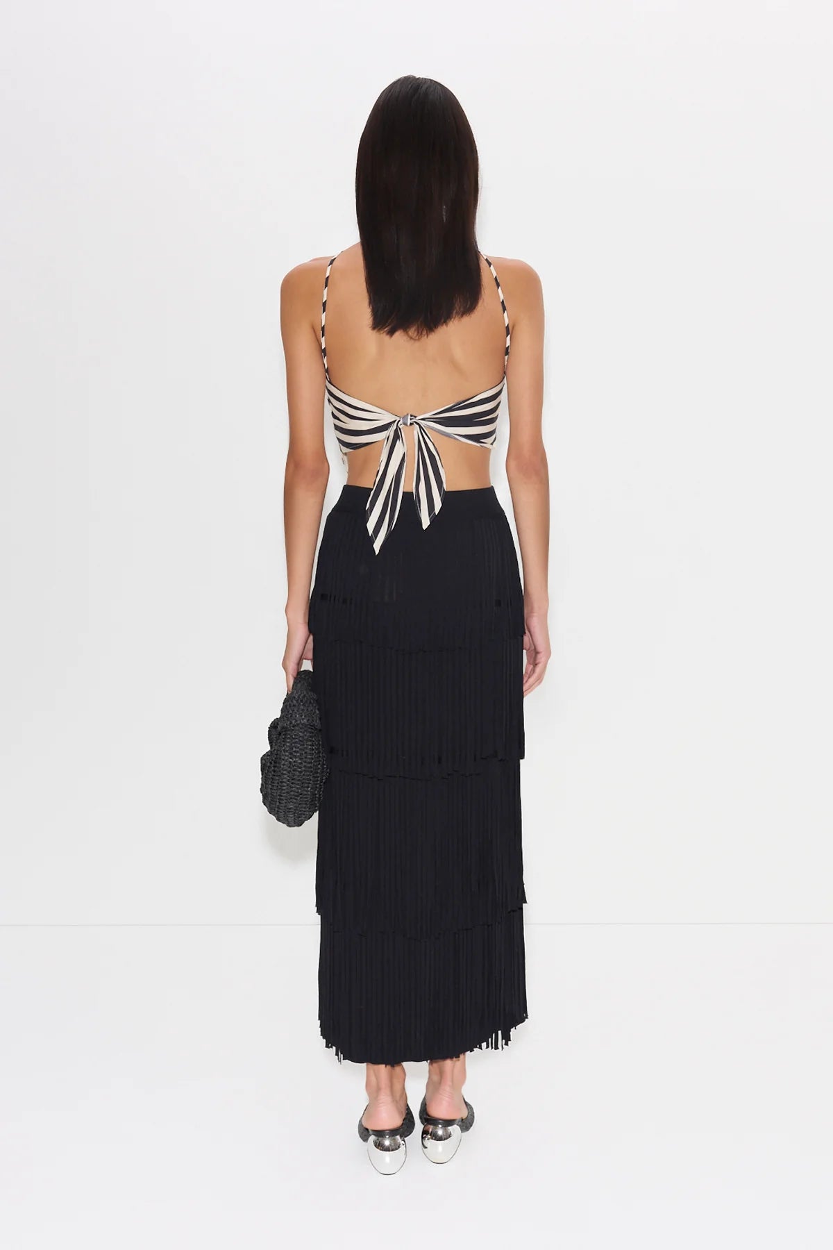 Za Za knit fringe skirt