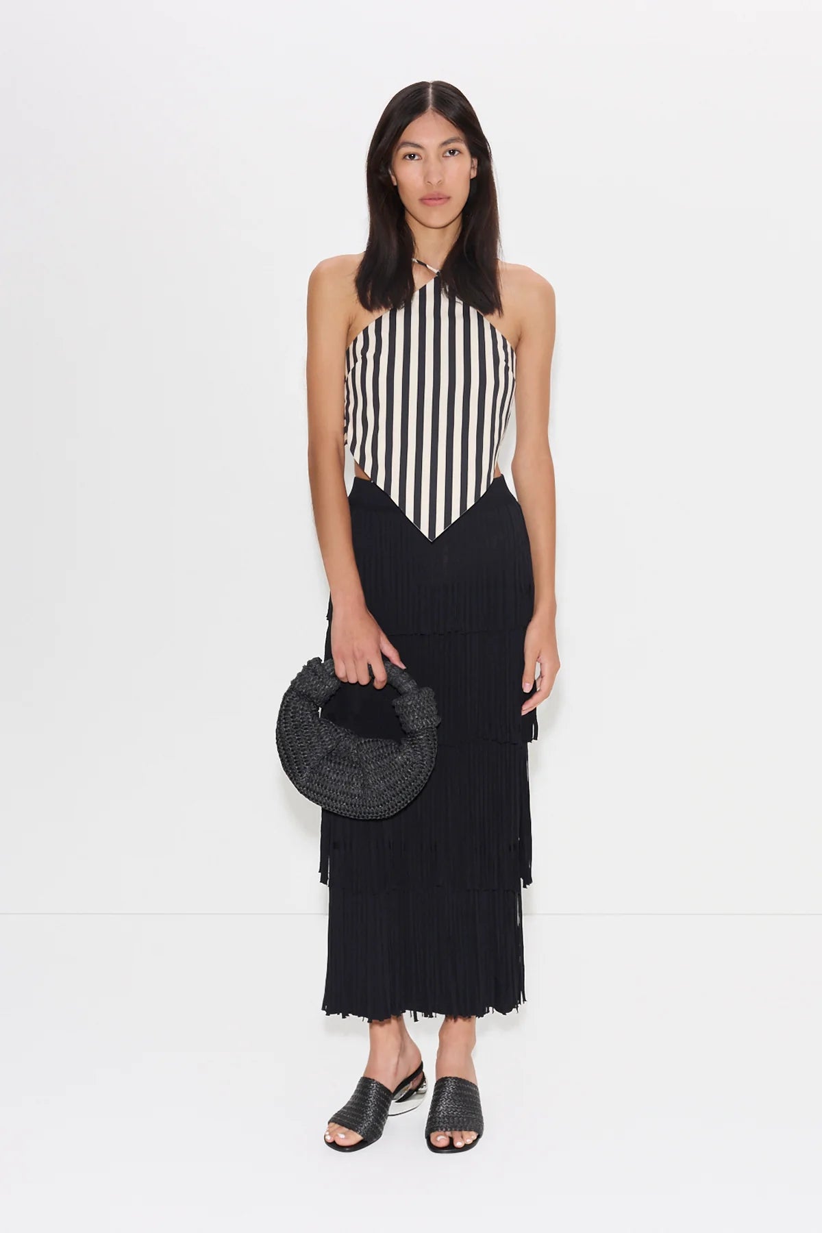 Za Za knit fringe skirt