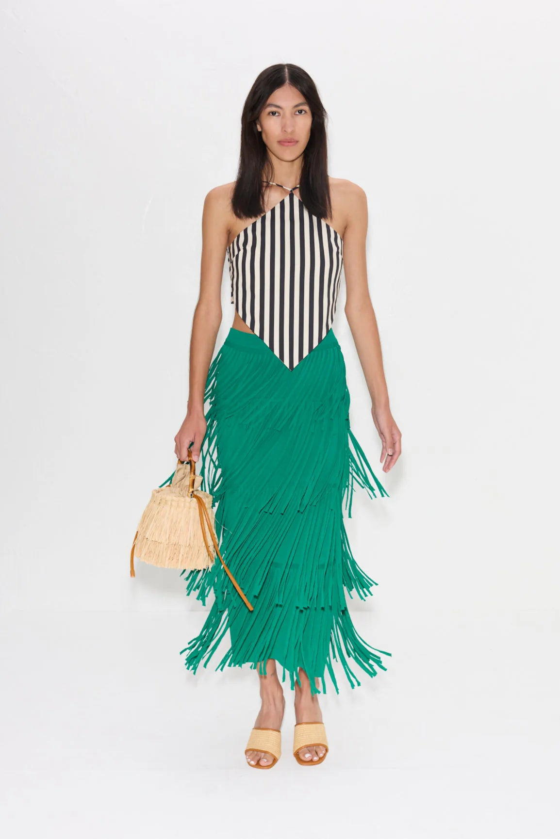Za Za knit fringe skirt