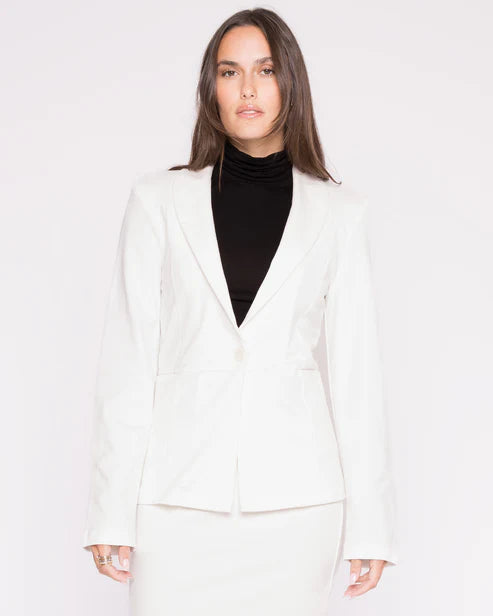 Ponte Knit Fitted Blazer