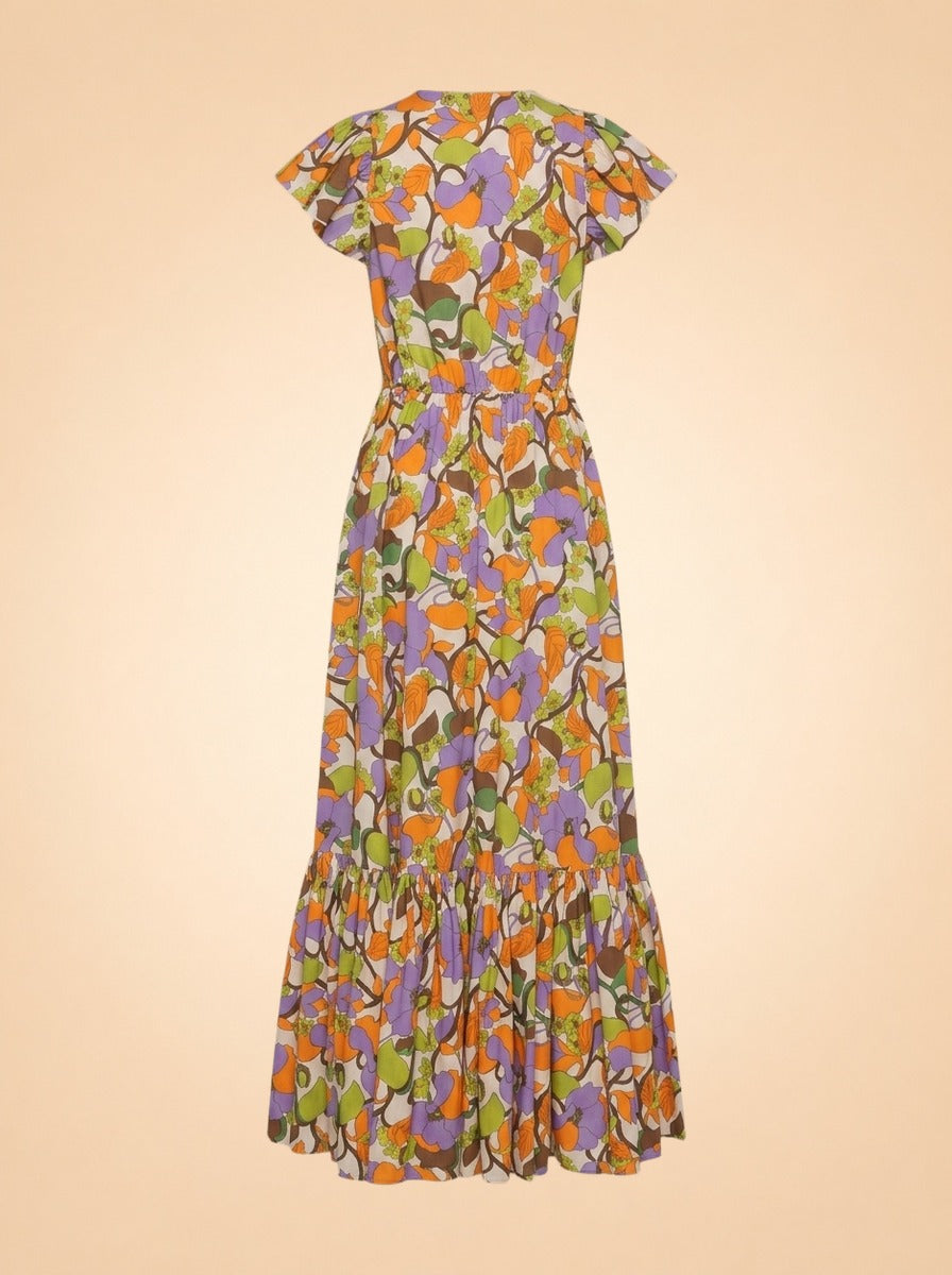 Floral-Print Midi Dress by La DoubleJ in Abstract Floral