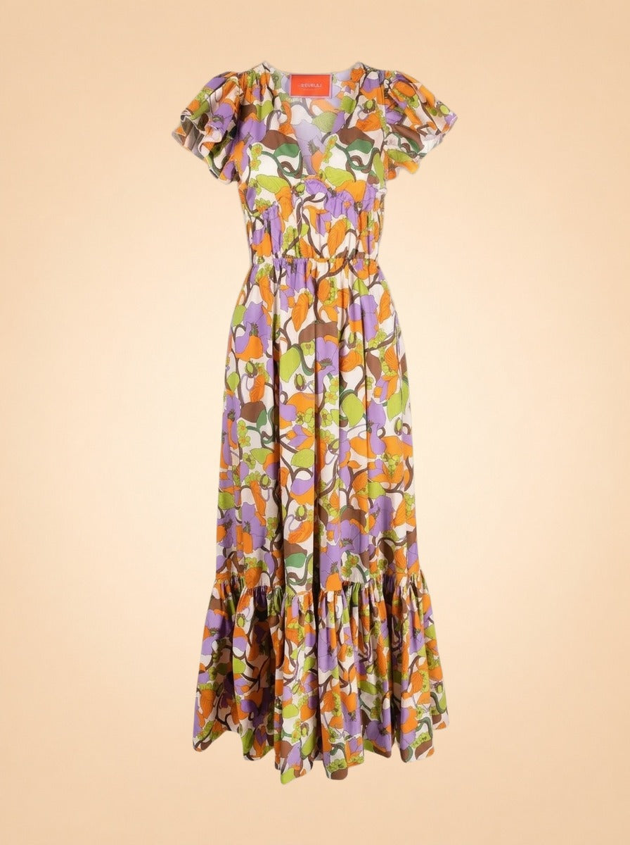 Floral-Print Midi Dress by La DoubleJ in Abstract Floral