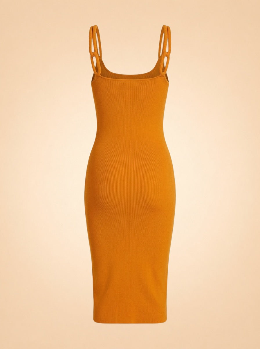 Alina Cord Strap Body-Con Dress by Alice + Olivia in Marigold