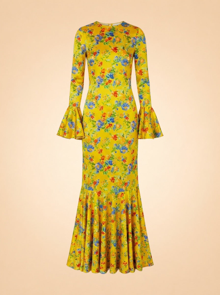 Allonia Gown by Caroline Constas in Yellow