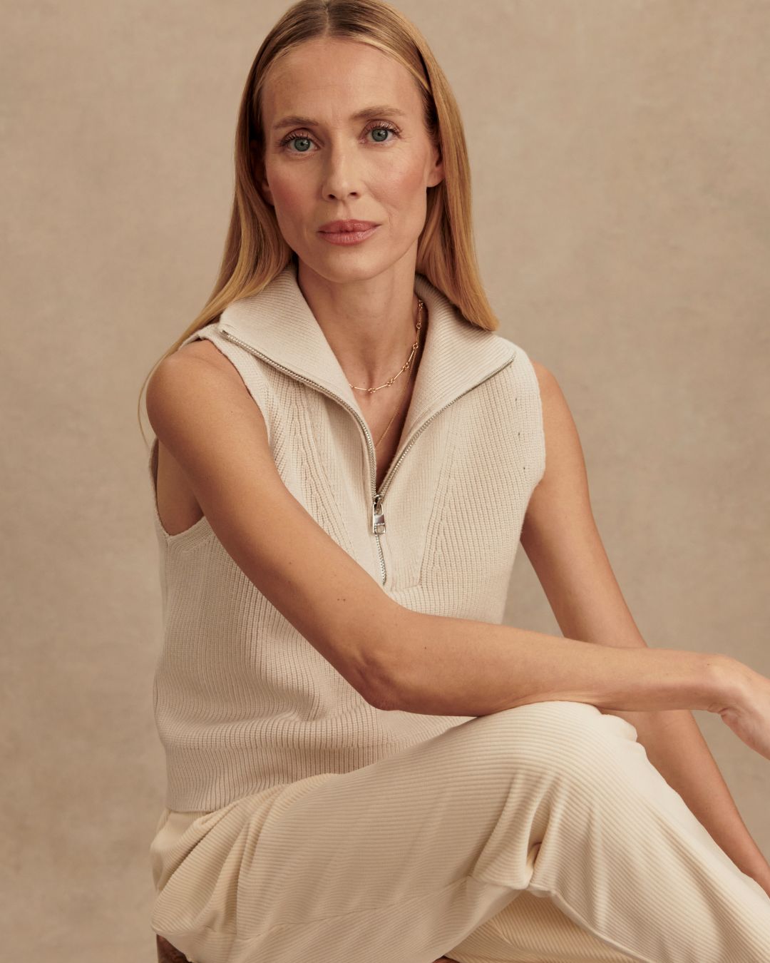Amina half zip knit