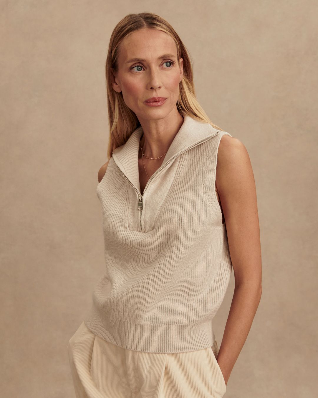 Amina half zip knit