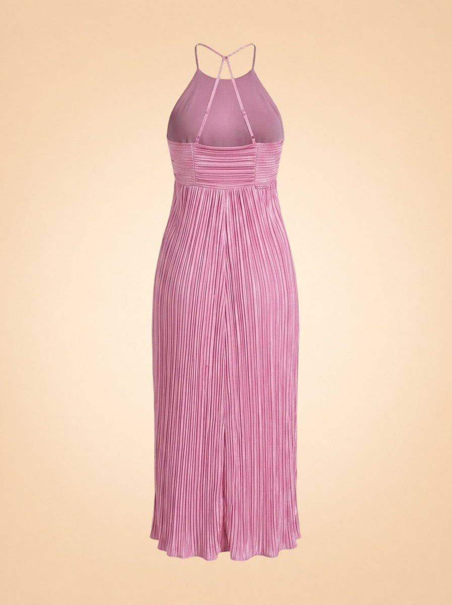 Angelina Pleated Maxi Gown by A.L.C. in Pink