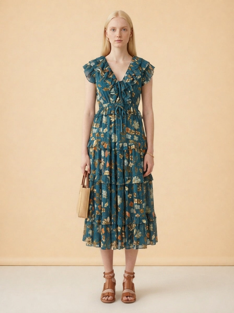 Ulla Johnson Arisa Ruffled Maxi Dress — The Curated Collection at The Maison Marie