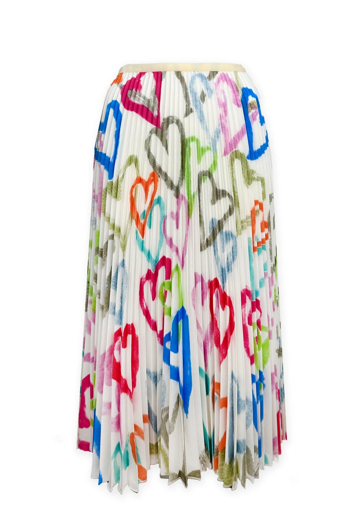 Ava Hearts Pleated Skirt