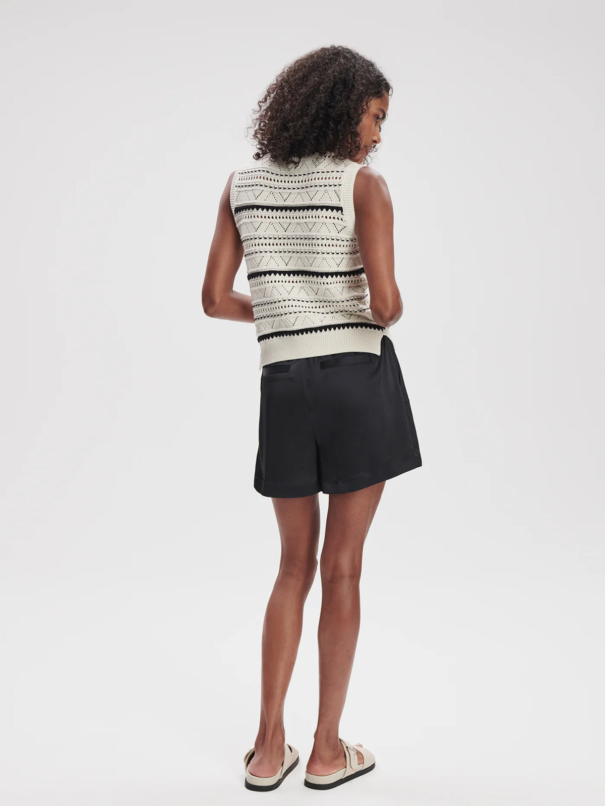 Athena pointelle knit vest