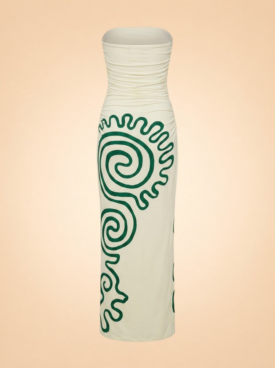 Daphne Maxi Dress by Cala de la Cruz in White