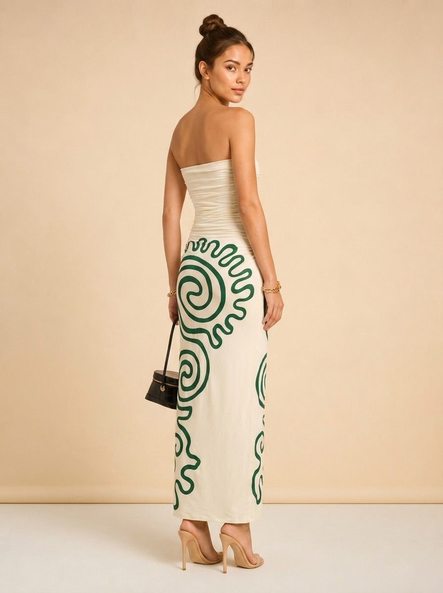 Daphne Maxi Dress by Cala de la Cruz in White