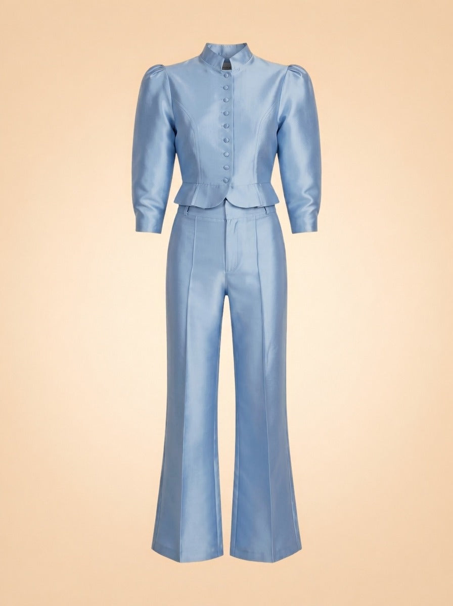 Amoako Blue Set by Destree in Powder blue