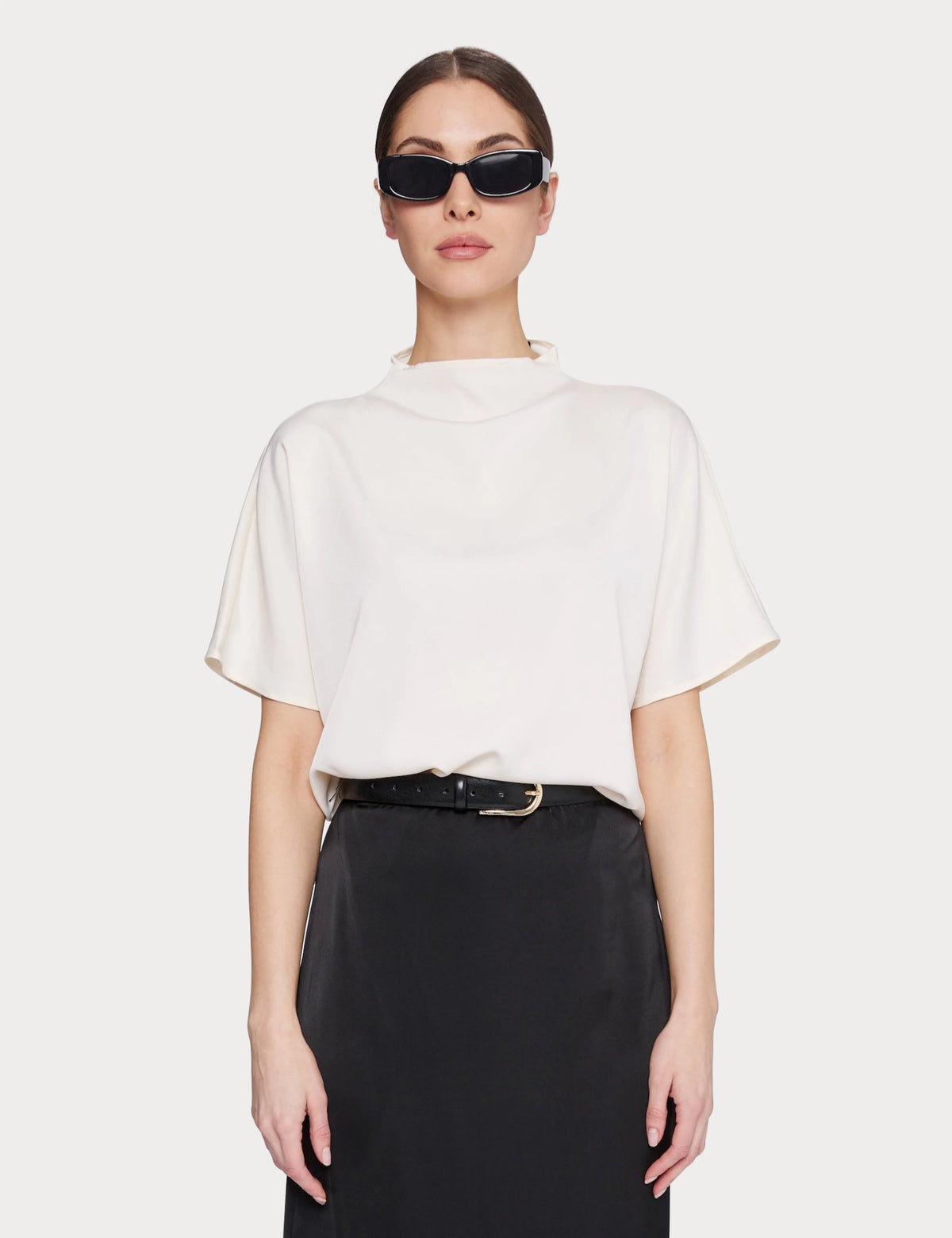 Butter Satin Bat-Wing Top