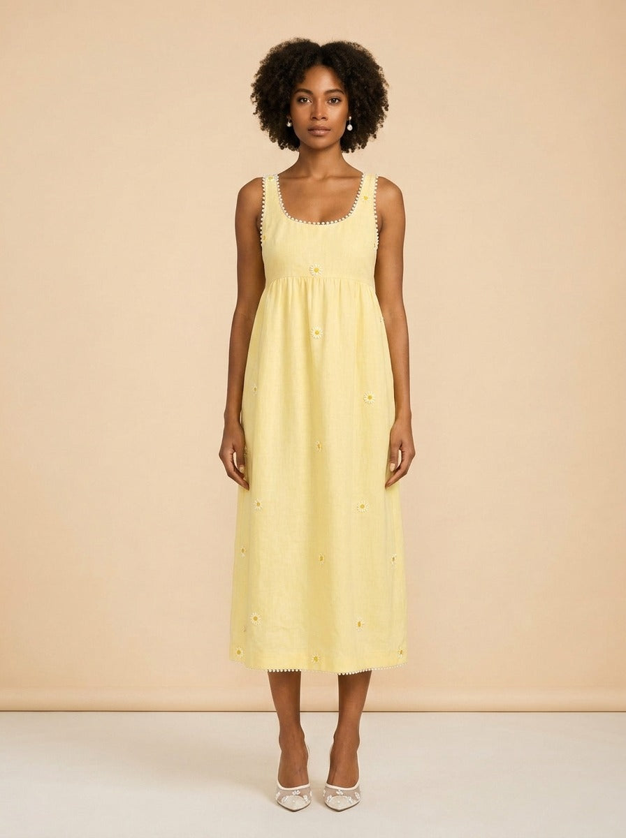 Emily Dress by Eddy in Soft Butter Yellow