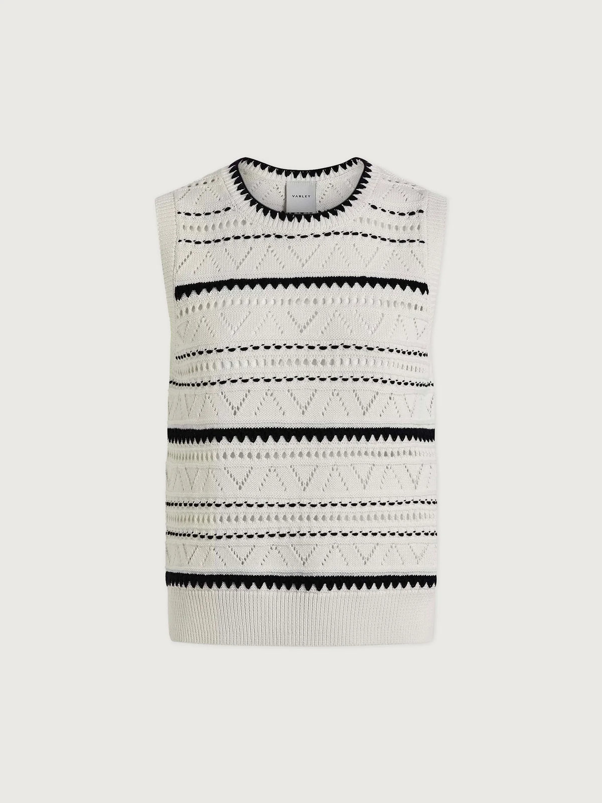 Athena pointelle knit vest