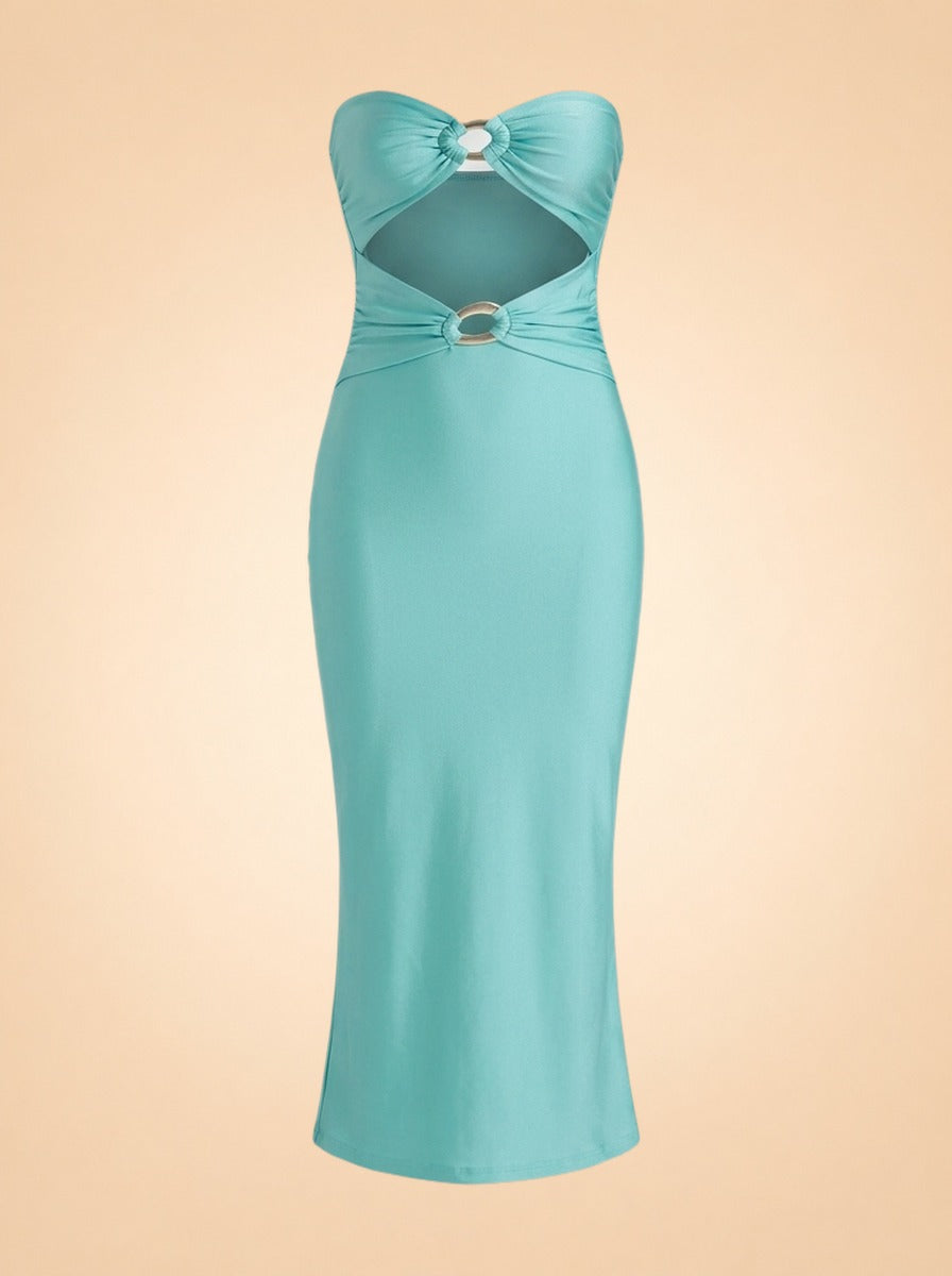 Ida Midi Dress by Shani Shemer in Aqua